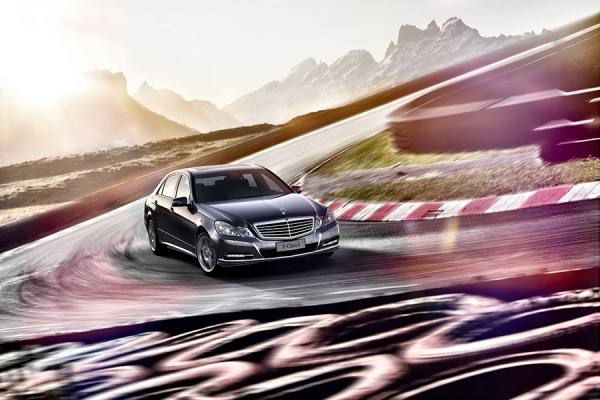Photograph Peter Lindemann Mercedes Racing on One Eyeland